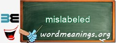 WordMeaning blackboard for mislabeled